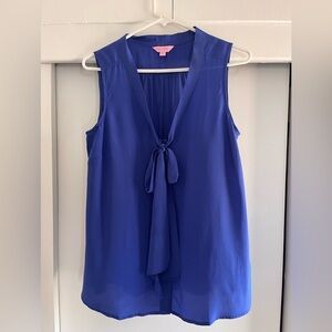 Lilly Pulitzer Sleeveless Blouse in Royal Blue Size Medium